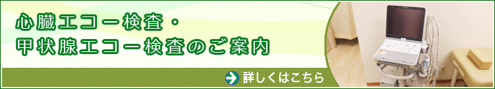 心臓エコー検査・甲状腺エコー検査のご案内